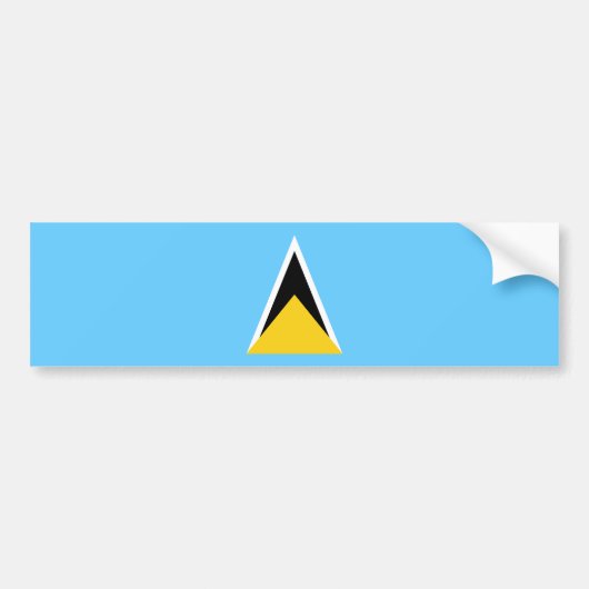 Vlag van Saint Lucia Bumpersticker (Voorkant)