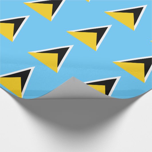 Vlag van Saint Lucia Cadeaupapier (Hoek)