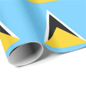 Vlag van Saint Lucia Cadeaupapier (Rol Hoek)