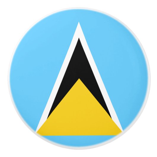 Vlag van Saint Lucia Ceramic Knob Keramische Knop (Voorkant)