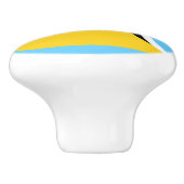 Vlag van Saint Lucia Ceramic Knob Keramische Knop (Zijkant)