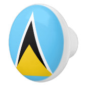 Vlag van Saint Lucia Ceramic Knob Keramische Knop (Rechts)
