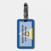 Vlag van Saint Lucia Easy ID Personal Bagagelabel (Achterkant verticaal)