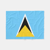 Vlag van Saint Lucia Fleece Deken (Voorkant (Horizontaal))