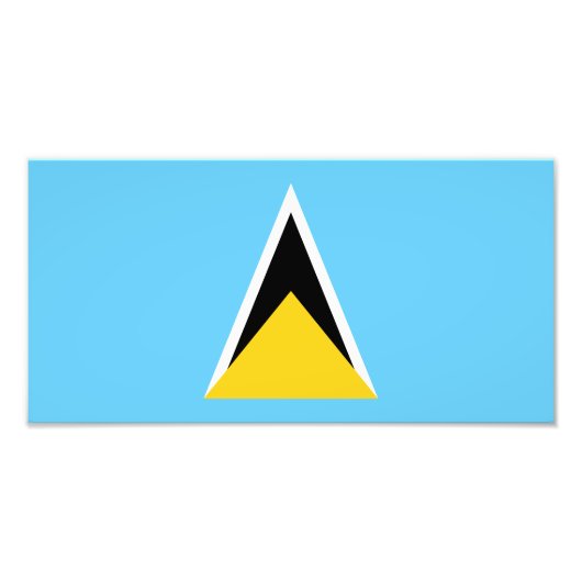 Vlag van Saint Lucia Foto Afdruk (Voorkant)
