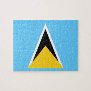 Vlag van Saint Lucia Foto Puzzle Legpuzzel