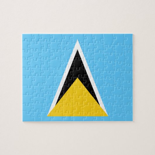 Vlag van Saint Lucia Foto Puzzle Legpuzzel (Horizontaal)