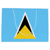 Vlag van Saint Lucia Groot Cadeauzakje (Achterkant)