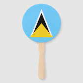 Vlag van Saint Lucia Handwaaier (Achterkant)