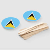 Vlag van Saint Lucia Handwaaier (Niet-gemonteerd)