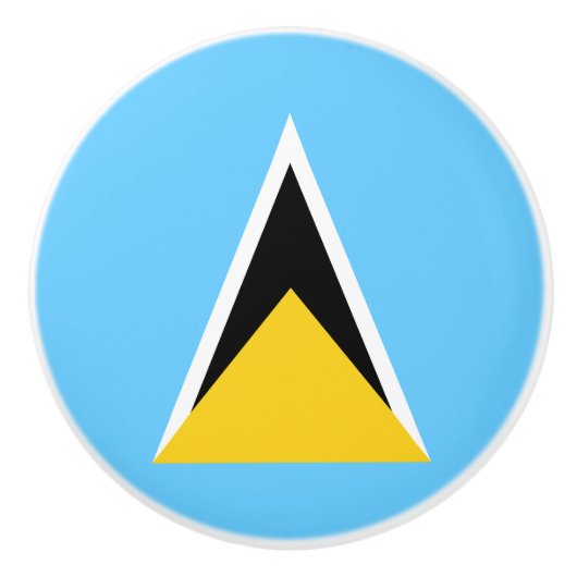 Vlag van Saint Lucia Keramische Knop (Voorkant)