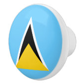 Vlag van Saint Lucia Keramische Knop (Rechts)