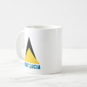 Vlag van Saint Lucia Koffiemok (Voorkant links)