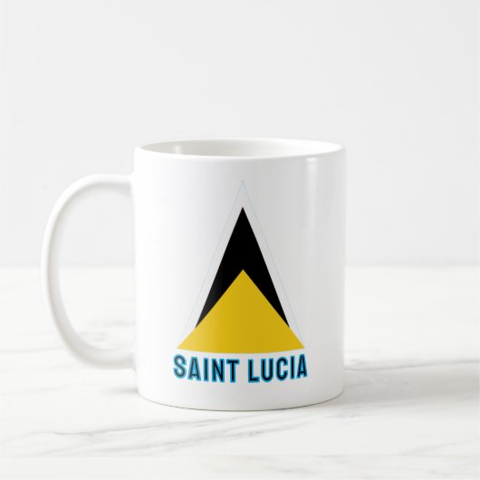 Vlag van Saint Lucia Koffiemok (Links)