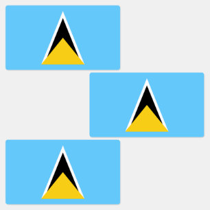 Vlag van Saint Lucia Labels
