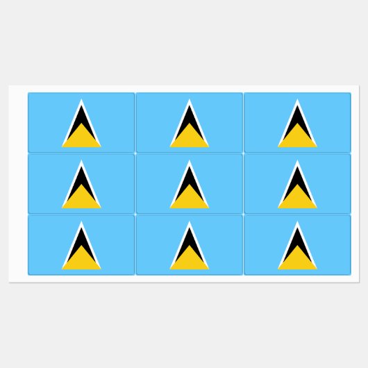 Vlag van Saint Lucia Labels (Vel)