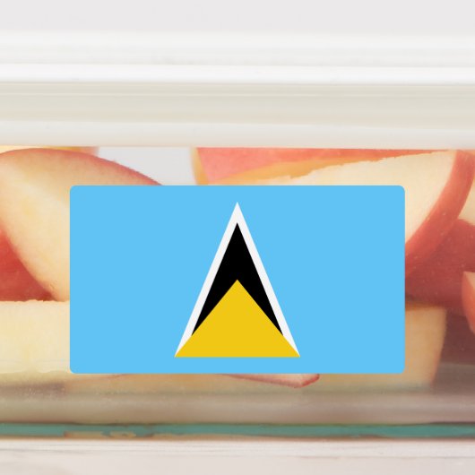 Vlag van Saint Lucia Labels (Aangebracht)