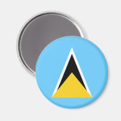 Vlag van Saint Lucia Magneet (Voorkant / Achterkant)