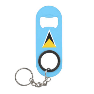 Vlag van Saint Lucia Mini Flessenopener