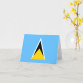 Vlag van Saint Lucia Notitiekaart (Gele Bloem)