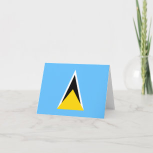 Vlag van Saint Lucia Notitiekaart
