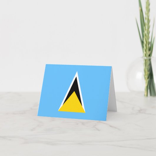 Vlag van Saint Lucia Notitiekaart (Voorkant)