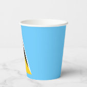 Vlag van Saint Lucia Papieren Bekers (Achterkant)