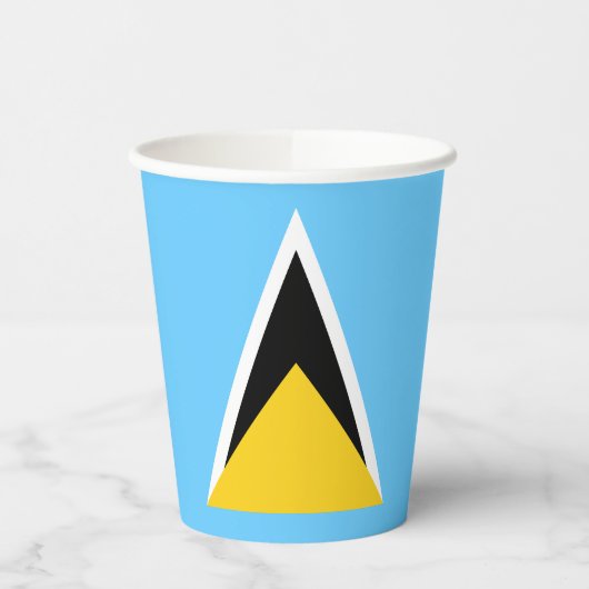 Vlag van Saint Lucia Papieren Bekers (Links)