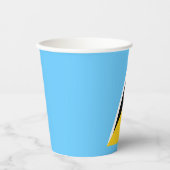 Vlag van Saint Lucia Papieren Bekers (Voorkant)