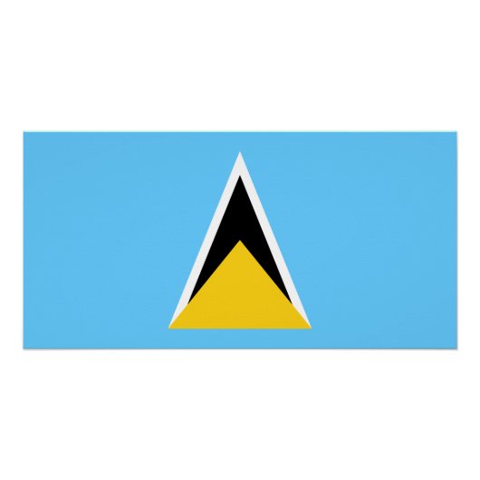 Vlag van Saint Lucia Perfect Poster (Voorkant)