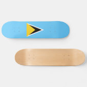 Vlag van Saint Lucia Persoonlijk Skateboard (Horizontaal)
