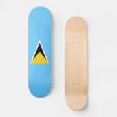 Vlag van Saint Lucia Persoonlijk Skateboard (Voorkant)