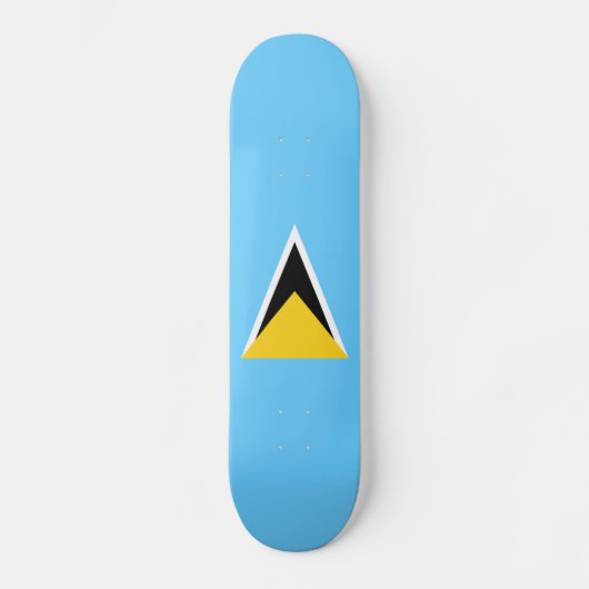 Vlag van Saint Lucia Persoonlijk Skateboard (Voorkant)