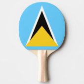 Vlag van Saint Lucia Ping Pong Paddle Tafeltennisbatje (Voorkant)