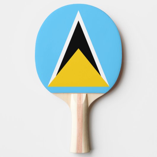 Vlag van Saint Lucia Ping Pong Paddle Tafeltennisbatje (Voorkant)