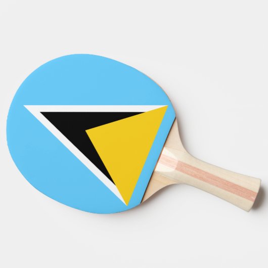 Vlag van Saint Lucia Ping Pong Paddle Tafeltennisbatje (Zijkant)
