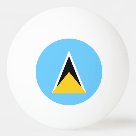 Vlag van Saint Lucia Pingpongbal (Voorkant)