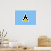 Vlag van Saint Lucia Poster (Keuken)