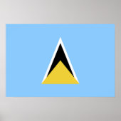 Vlag van Saint Lucia Poster (Voorkant)
