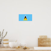 Vlag van Saint Lucia Poster (Keuken)