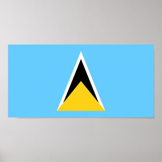 Vlag van Saint Lucia Poster (Voorkant)
