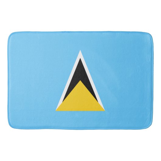 Vlag van Saint Lucia (Saint Lucia) (Caribisch gebi Badmat (Voorkant)