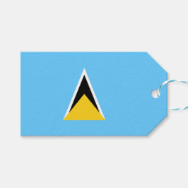 Vlag van Saint Lucia (Saint Lucia) (Caribisch gebi Cadeaulabel