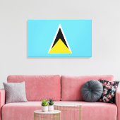 Vlag van Saint Lucia (Saint Lucia) (Caribisch gebi Canvas Afdruk (Insitu (Woonkamer))