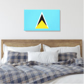 Vlag van Saint Lucia (Saint Lucia) (Caribisch gebi Canvas Afdruk (Insitu (Slaapkamer))