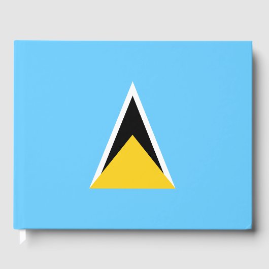 Vlag van Saint Lucia (Saint Lucia) (Caribisch gebi Gastenboek (Voorkant)