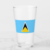 Vlag van Saint Lucia (Saint Lucia) (Caribisch gebi Glas (Voorkant)