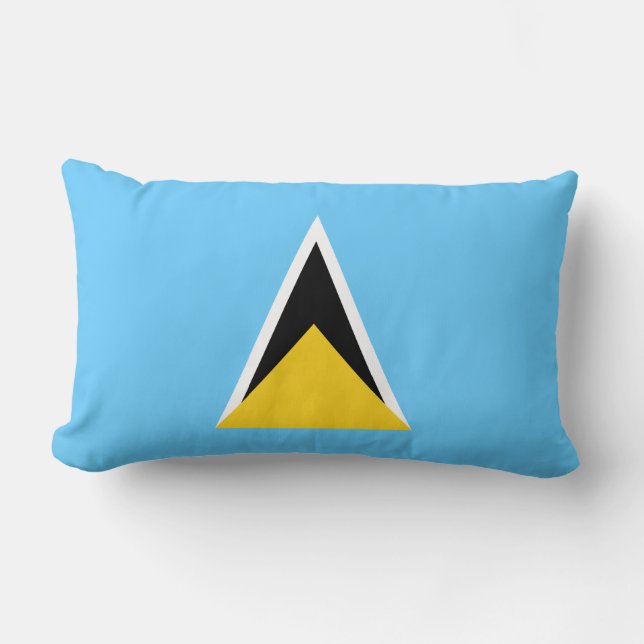 Vlag van Saint Lucia (Saint Lucia) (Caribisch gebi Kussen (Voorkant)