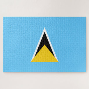 Vlag van Saint Lucia (Saint Lucia) (Caribisch gebi Legpuzzel