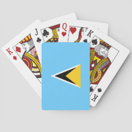 Vlag van Saint Lucia (Saint Lucia) (Caribisch gebi Pokerkaarten